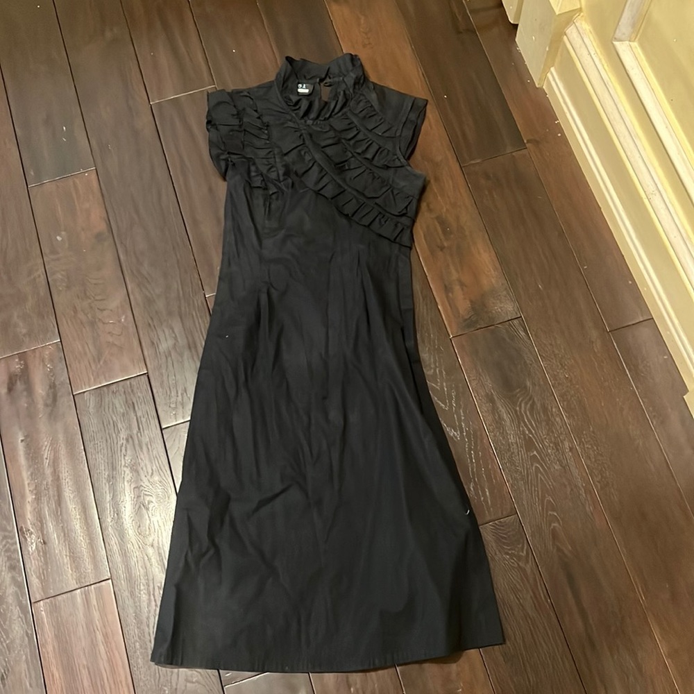 LABEL S Women Black Ruffle Dress